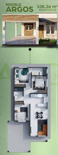 ARGOS CON GARAJE TECHADO 